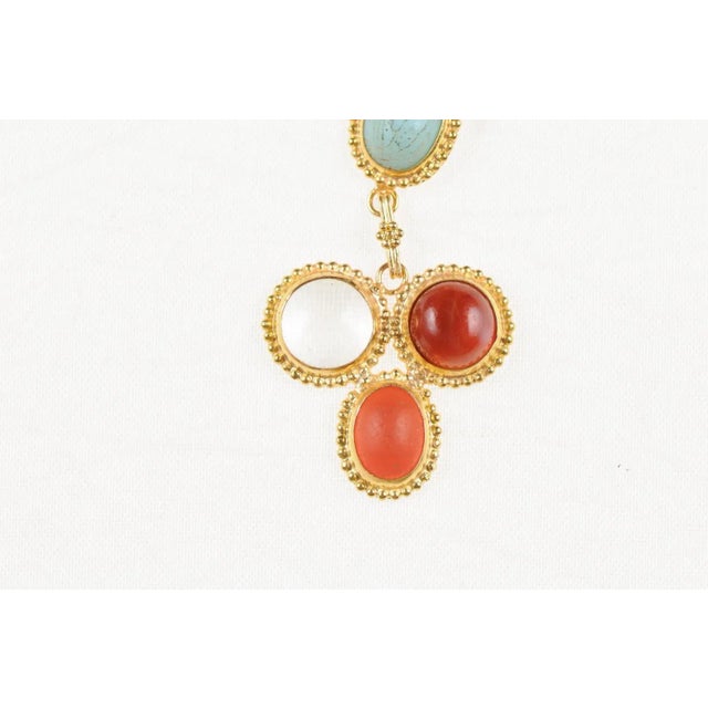 Metal Antique Roman Glass & 21k Gold Drop Pendant For Sale - Image 7 of 9
