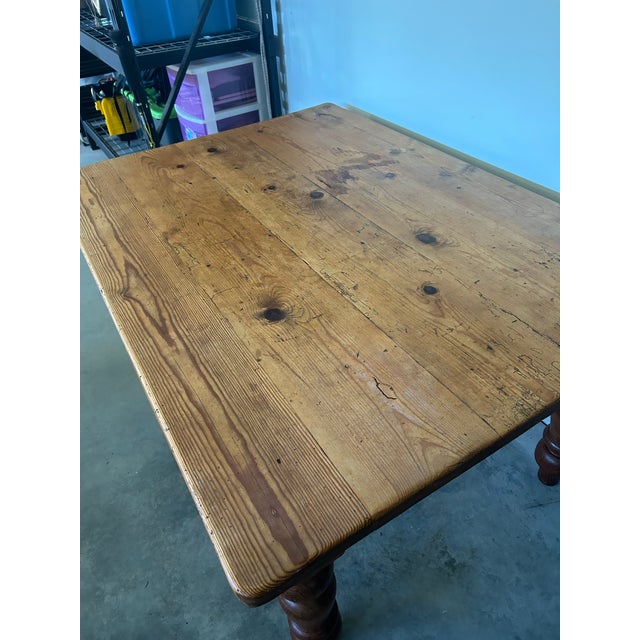Late 19th Century English Country Style Pine Table For Sale - Image 9 of 9