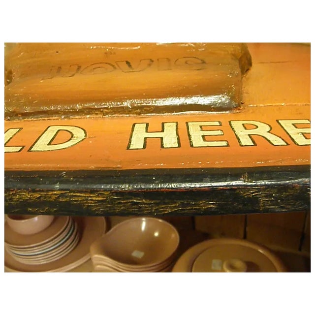 Antique Wooden Hand Painted Hovis Sign with Heel of Bread in Relief For Sale - Image 17 of 18