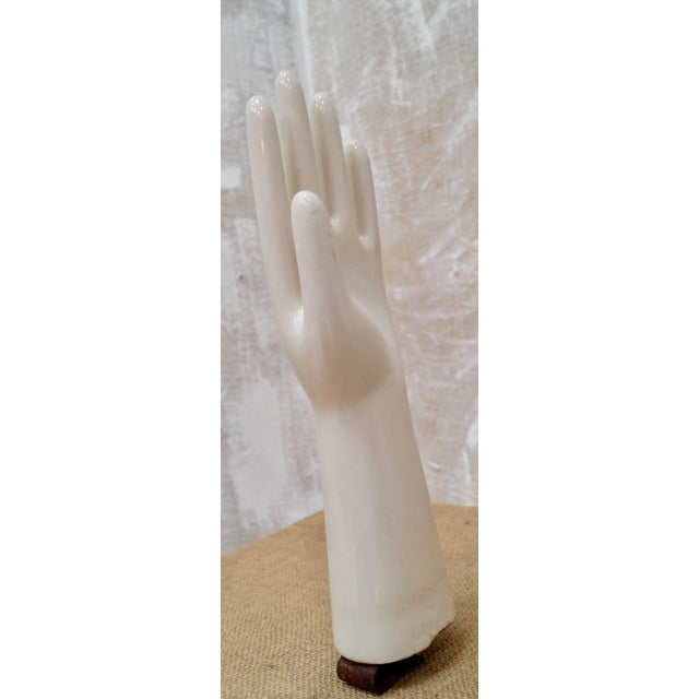 Ceramic Vintage Porcelain Latex Glove Mould from AHG For Sale - Image 7 of 12
