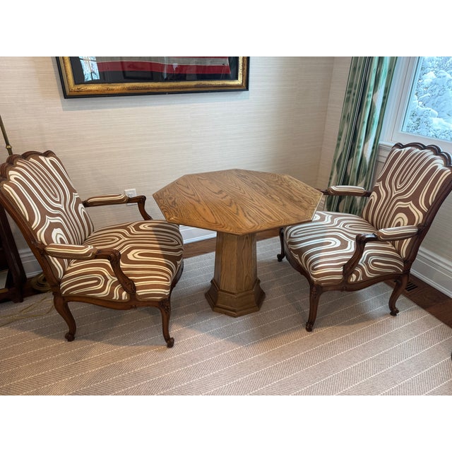 Jasper Furniture Craft Table - Arts & Crafts Octagonal Oak Side Table - Michael S Smith For Sale - Image 16 of 16