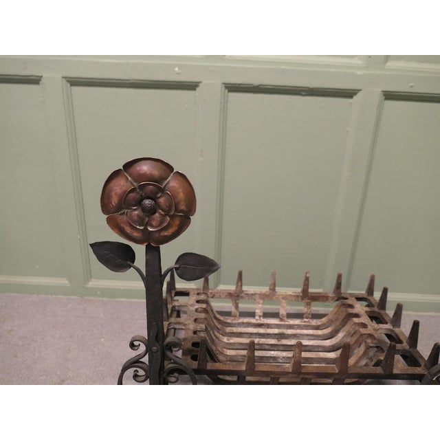Metal Andirons in Iron For Sale - Image 7 of 8