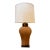 Cottage Style Terracotta & Brass Table Lamp For Sale