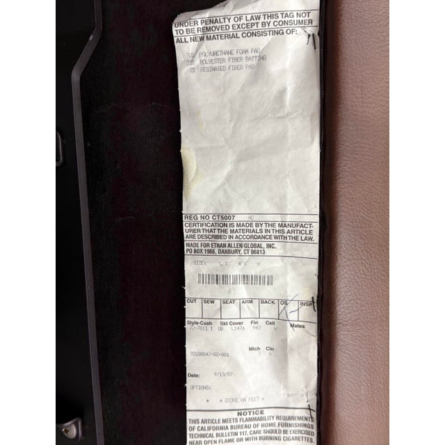 Ethan Allen High Back Executive Swivel Office Chair For Sale - Image 12 of 12