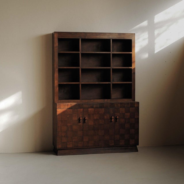 French Art Deco Oak Marquetry Cabinet, 1930 For Sale - Image 6 of 18