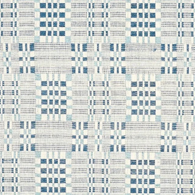 Schumacher Brimfield Fabric in Indigo For Sale