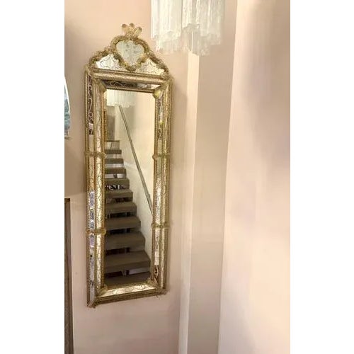 Mid-Century Venetian Murano Glass Mirror, 1960s For Sale - Image 13 of 16