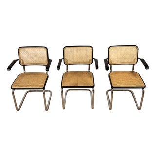 S64V Cantilever Armchair by Marcel Breuer for Thonet, Set of 3 For Sale