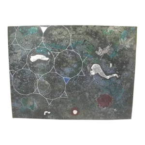 2003 "Etude Two" Geometric Abstract Mixed Media Painting