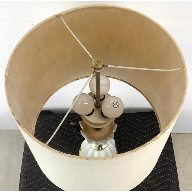 Gerald Thurston Ceramic & Brass Table Lamp- Lightolier For Sale - Image 10 of 12