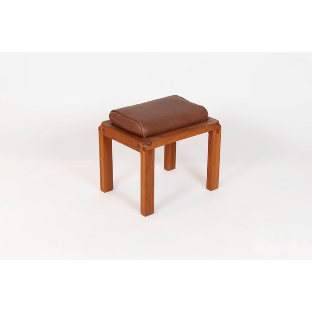 Rare dressing table and stool set by Pierre Chapo in solid elm. Very elegant dressing table that can also be used as a...