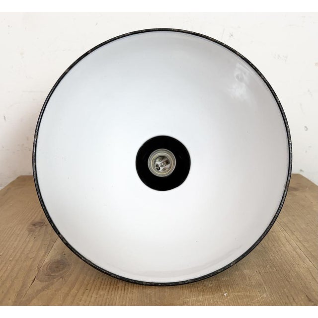 Industrial Black Enamel Pendant Lamp from Aeg, 1930s For Sale - Image 15 of 16