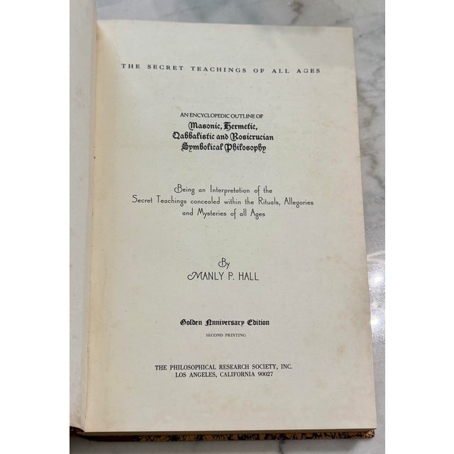 Vintage 1977 Manly P. Hall "The Secret Teachings of All Ages" Golden Anniversary Folio Edition For Sale - Image 9 of 12