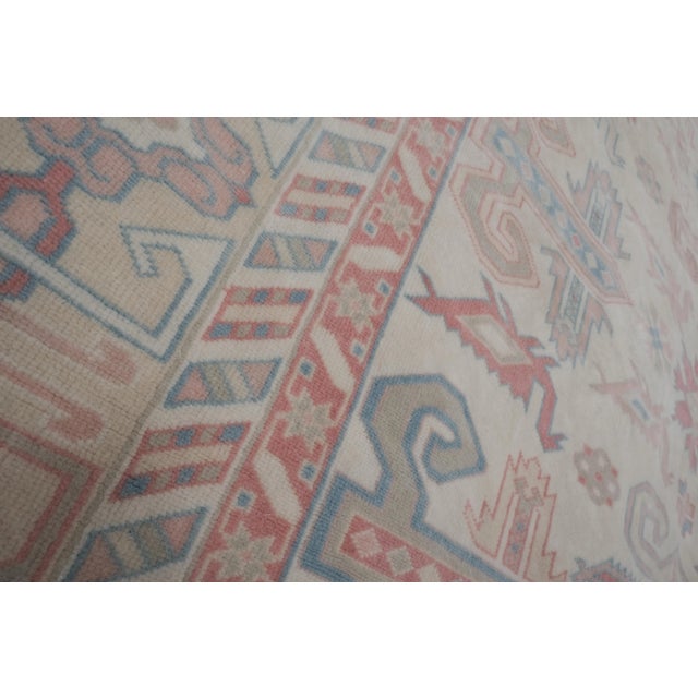 Ecru Vintage Pastel Turkish Kars Rug For Sale - Image 8 of 13