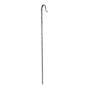 Antique Early 20th Century Hand Blown Glass Parade Staff Walking Stick Red White & Blue Tall