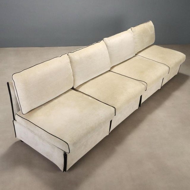 Textile Chair-a-Bank Sofa attributed to Mario Bellini for Cassina For Sale - Image 7 of 13