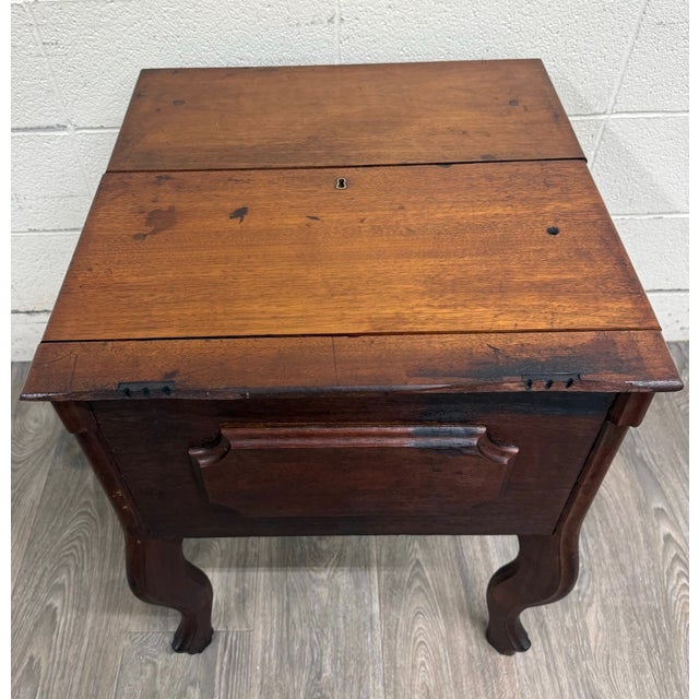 Victorian Antique 1872 Brown’s Patent Victorian Convertible Stand Secretary Writing Table For Sale - Image 3 of 10