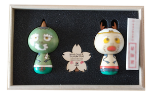 Fujin & Raijin Kokeshi Set from Takashi Murakami, 2024, Set of 3