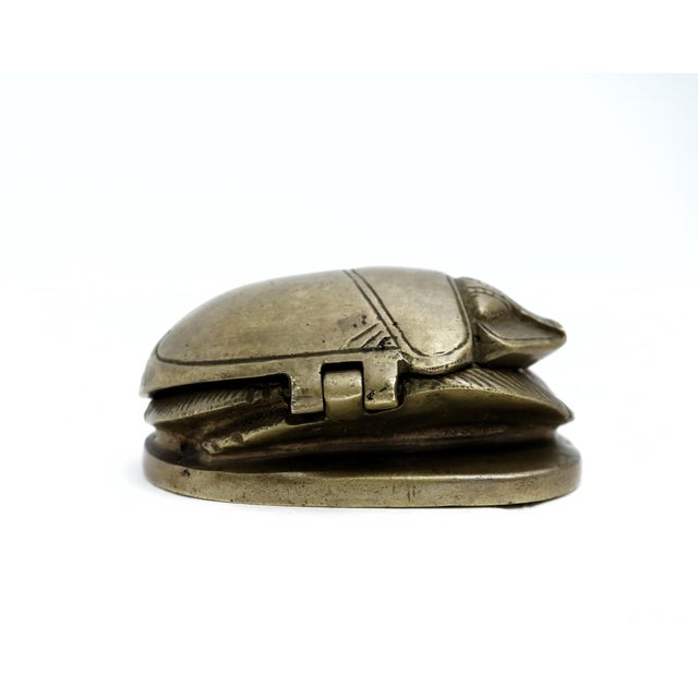 Vintage Brass Scarab Trinket Box For Sale In Phoenix - Image 6 of 12
