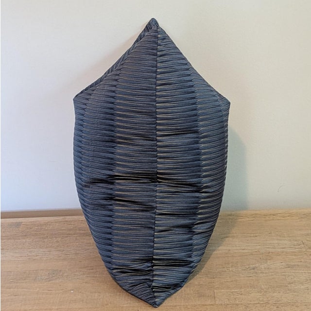 Modern Scalamandre Wavelength Indigo Pillow- Single For Sale - Image 3 of 6