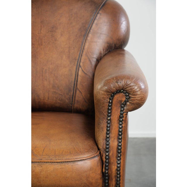 Club Chair in Sheepskin Leather For Sale - Image 9 of 14