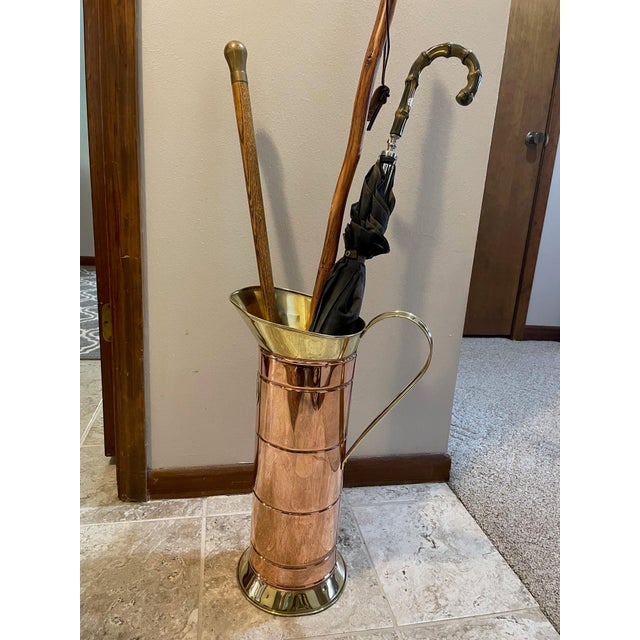 Vintage Mid Century 5 Kan Copper Coal Scuttle Umbrella Stand For Sale - Image 18 of 18