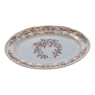 French Oval Platter from Longchamp, 1890 For Sale