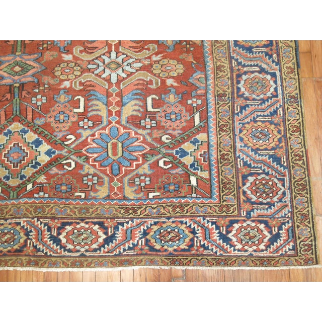 Early 20th Century Square Antique Heriz Rug, 8'11'' X 10'8'' For Sale - Image 4 of 12