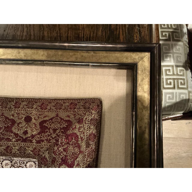 Vintage Framed Pair of Exotic Tapestries For Sale - Image 4 of 14
