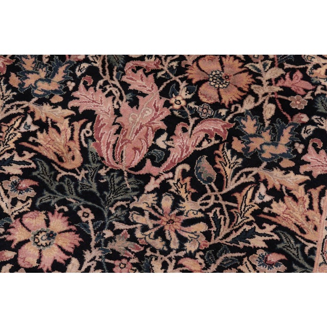 Art Nouveau 1990's Pak-Persian Black/Beige Wool Rug - 8'1'' X 9'8'' For Sale - Image 4 of 9