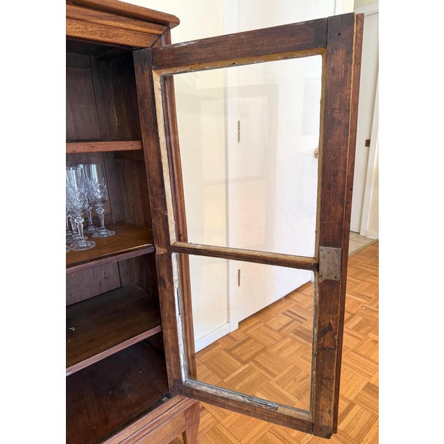 Antique French Walnut Vitrine Display Cabinet For Sale - Image 14 of 14