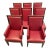 Holly Hunt 1980s Red Leather Dinning Chairs Set of 8 For Sale