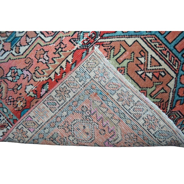 Hand Knotted Kurdish Tribal Runner Rug Low Pile Hallway Decor For Sale - Image 11 of 11