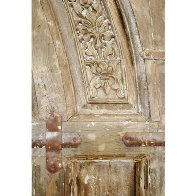 Antique Indian Jodhpur Carved Entrance Doors For Sale In Los Angeles - Image 6 of 8
