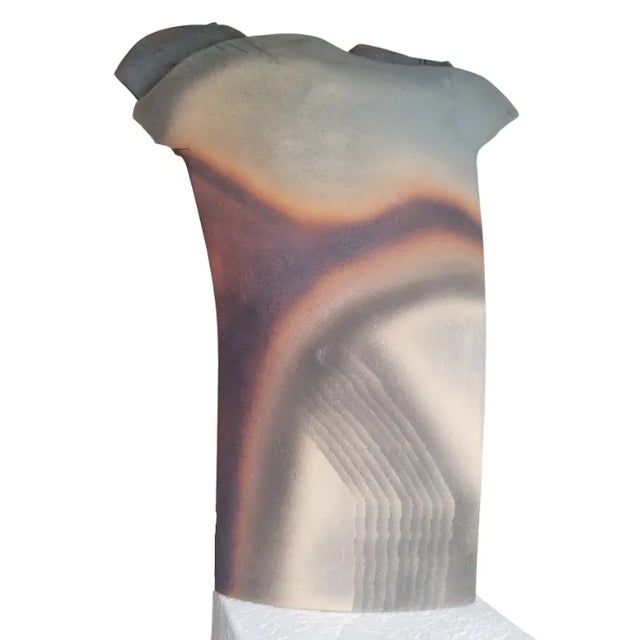 Gray 1985 Ceramic Vessel Sculpture by Crispin Gonzales For Sale - Image 8 of 13