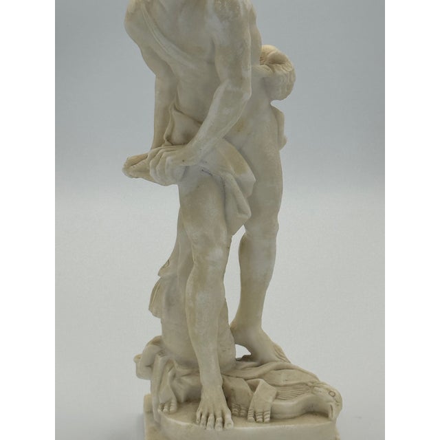 White Italian Bonded Marble Sculpture — Bernini’s “David” — Mid 20th Century For Sale - Image 8 of 15