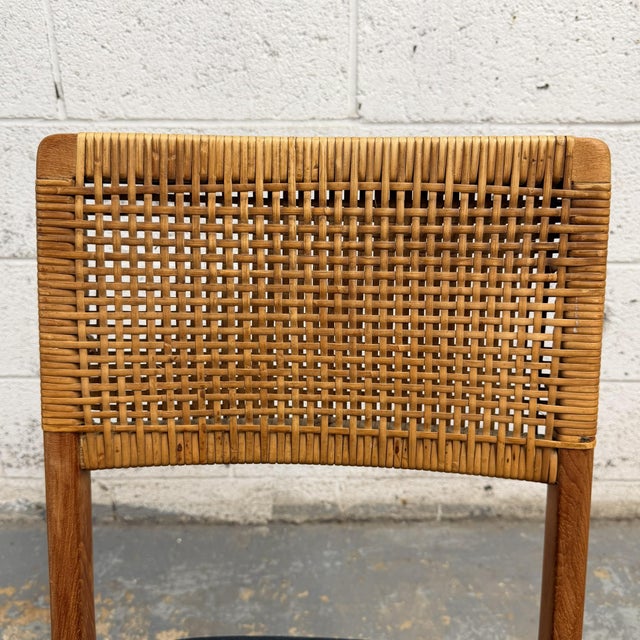 Set of 4 E. Knudsen Model 47 Danish Teak and Cane Dining Chairs for Jensen & Lykkegaard For Sale - Image 10 of 11