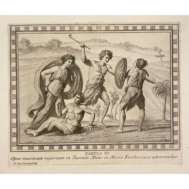 Italian Antique Engraving of an Italian Mosaic For Sale - Image 3 of 3