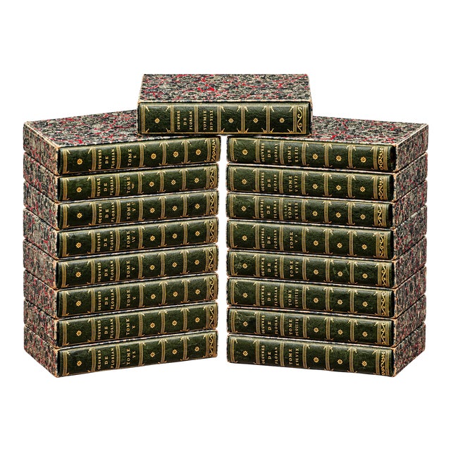 Rare Collection 18th Century Full Leather Bound Antique Books Works of Jean-Pierre Claris De Florian French Collector's Set For Sale
