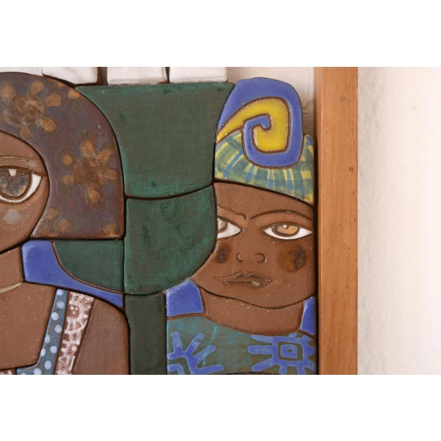 1980s Vintage Ceramic Wall Sculpture - African American Graffiti Art For Sale - Image 5 of 9