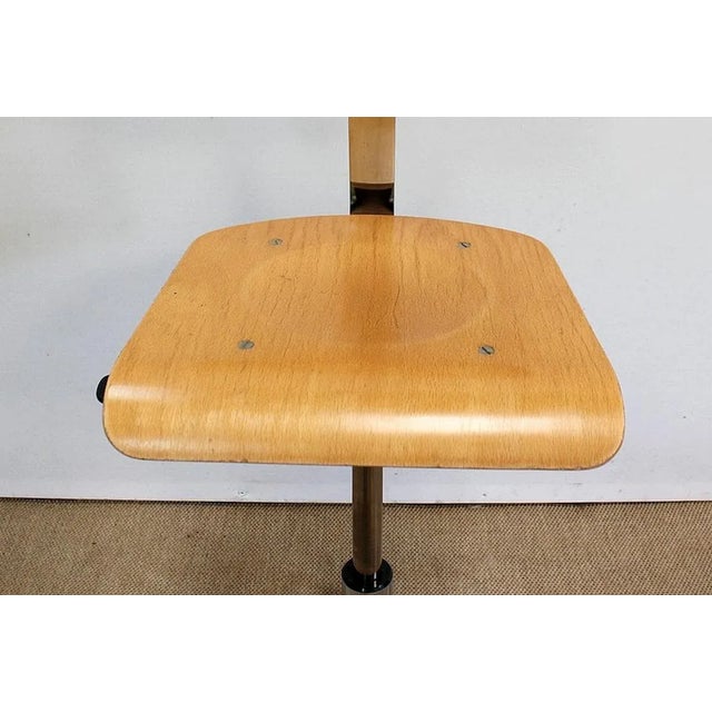 Adjustable Architect's Chair in Chromed Metal, 1960s For Sale - Image 6 of 18