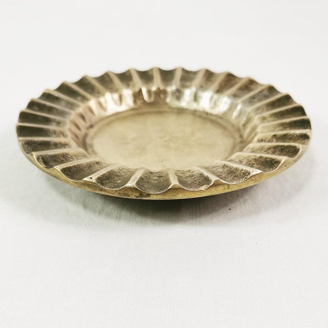 Gold Art Deco Brass Ashtray, Denmark, 1950s For Sale - Image 8 of 8