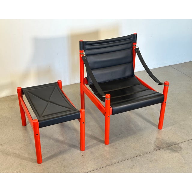 1970s Set of Armchair with Ottoman from Erik Wørts, 1970s For Sale - Image 5 of 10