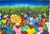 Late 20th Century Vintage Haitian Folk Art Market Scene Oil Painting Signed F. Ambroise For Sale - Image 5 of 8
