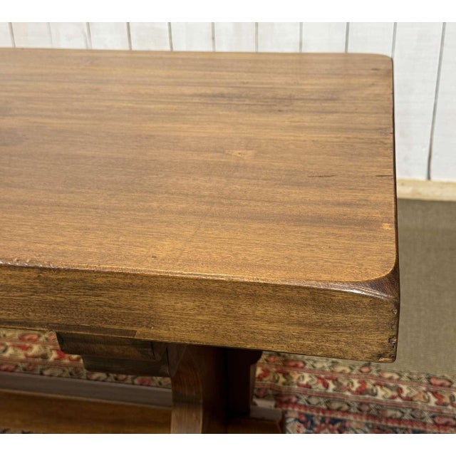 Vintage Mahogany Monastery Table, 1970s For Sale - Image 3 of 18