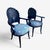 Gorgeous vintage grotto chairs with hand carved shell back and have been lacquered and reupholstered. Works in the dining...