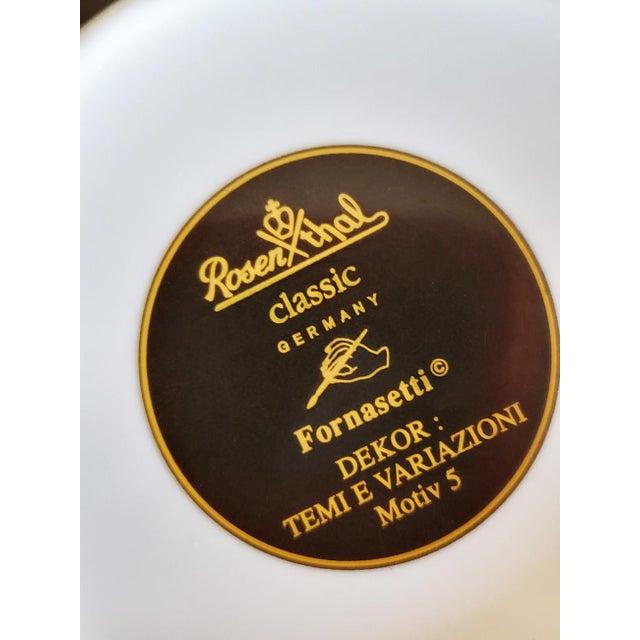 1980s Piero Fornasetti Julia Collection Coffee Cups for Rosenthal - Set of 4 For Sale - Image 10 of 10