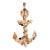 Coastal Folk Art Seashell Encrusted Anchor Wall Sculpture For Sale