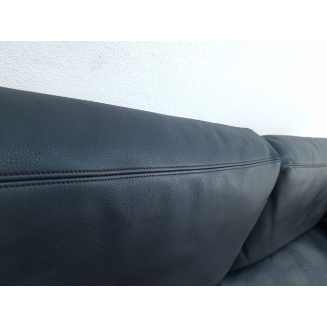 Black DS 17 Three-Seater Sofa in Black Leather from De Sede, 1971 For Sale - Image 8 of 13