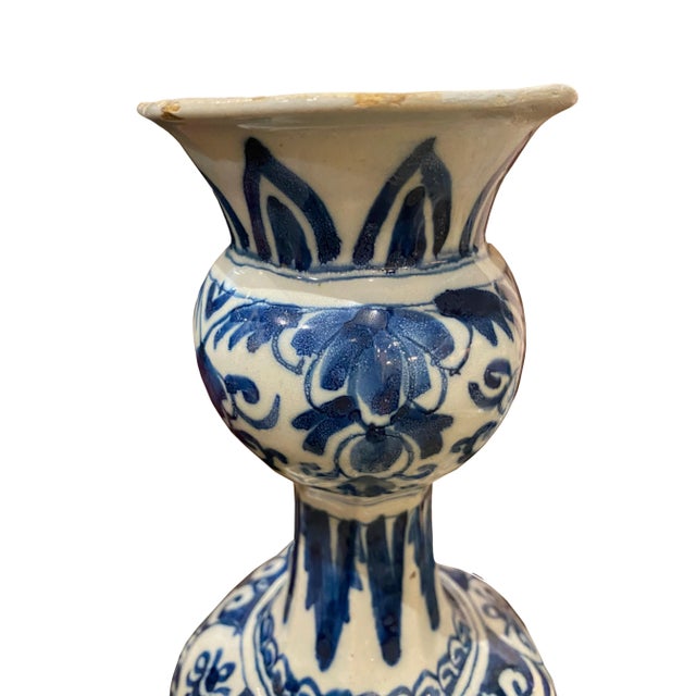 Traditional Large 18th Century Delft Knobble Vase For Sale - Image 3 of 7